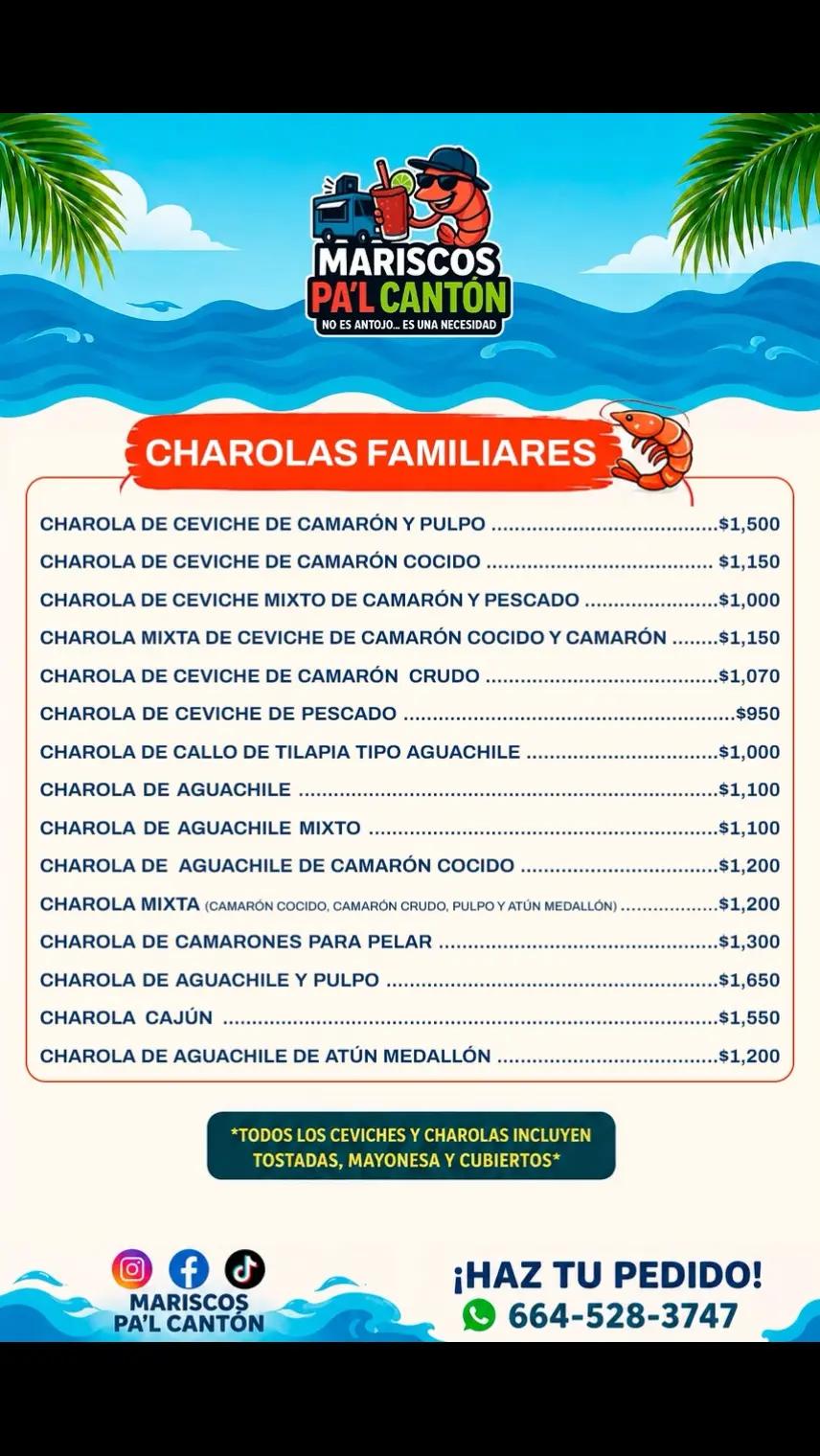 Menú Original de Charolas Familiares